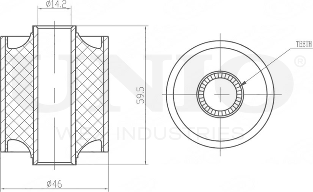 Сайлентблок рычага подвески (Unio). Артикул RMP-20596
