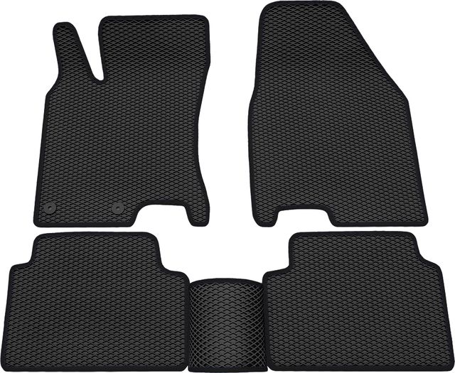 Коврики Rezkon EVA для салона Nissan Qashqai I 2007-2013 Черный кант. Артикул 9025020101