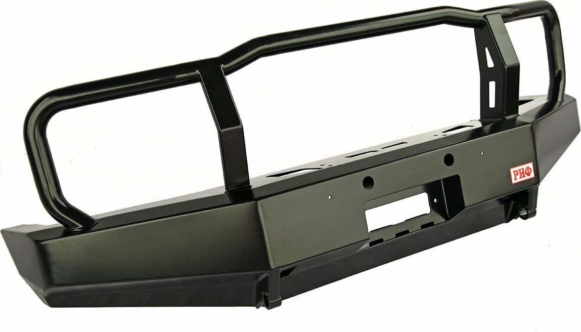 Бампер силовой РИФ передний без доп. фар с защитной дугой для Toyota Land Cruiser 76/78 2007-2026. Артикул RIF076-10300