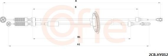 Трос переключения передач КПП Cofle. Артикул 92.2CB.HY012