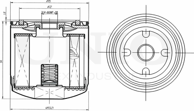 Фильтр масляный (Unio). Артикул FLT-20062