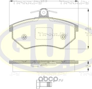 Тормозные колодки G.U.D.. Артикул GBP013450