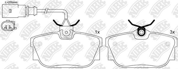 Тормозные колодки NiBK. Артикул PN0035W