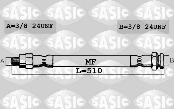 Тормозной шланг Sasic передний для Renault 4 1971-1990. Артикул SBH4087
