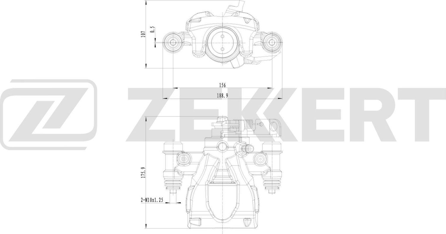 Тормозной суппорт Zekkert (Чугун). Артикул BS-8349
