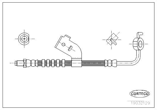 Тормозной шланг Corteco. Артикул 19032129