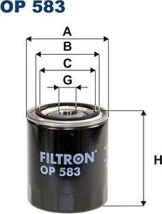 Масляный фильтр Filtron. Артикул OP 583