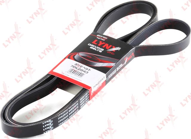 Приводной ремень поликлиновой LYNXauto. Артикул 7PK2843