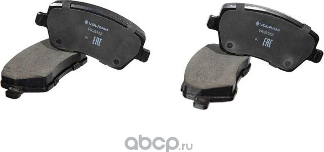 КОЛОДКИ ПЕРЕДНИЕ ДЛЯ А/М LADA LARGUS С ABS 16V (12-), VESTA (15-), ЭКО RENAULT (Volram). Артикул VR26152