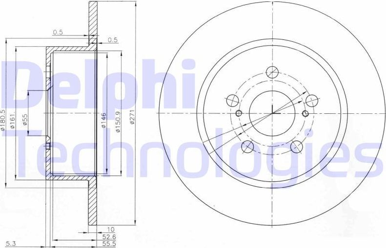 Тормозной диск Delphi. Артикул BG3922
