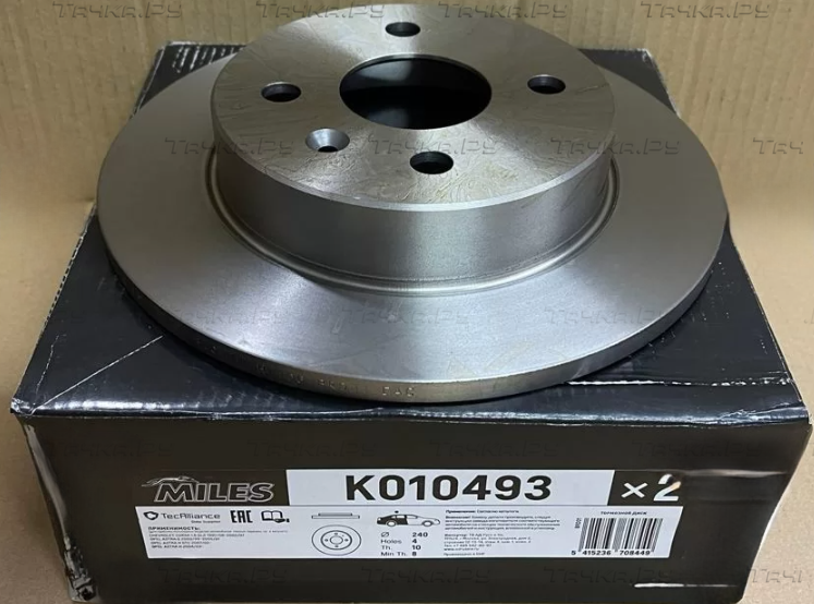 Тормозной диск Miles задний для Chevrolet Corsa 1994-2002. Артикул K010493