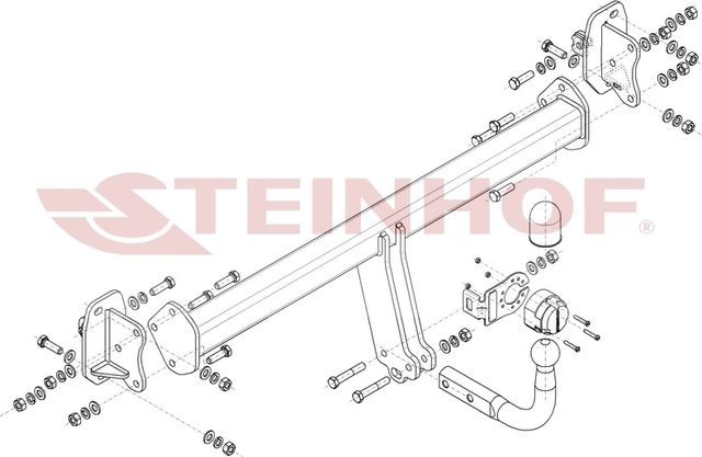 Фаркоп Steinhof для Mercedes-Benz EQC N293 (в т.ч. AMG package) 2020-2026. Артикул M-182