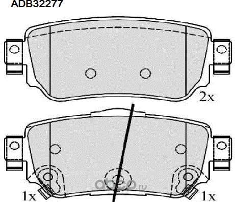 Колодки тормозные дисковые (Allied Nippon). Артикул ADB32277
