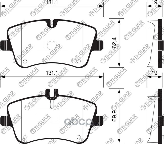 Тормозные колодки (TI-Guar). Артикул TG1413