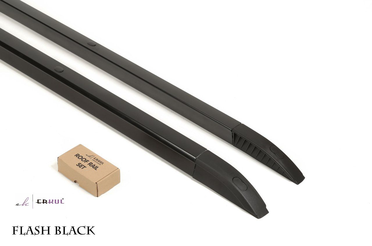 Рейлинги интегрированные Flush для Volkswagen T5 длинная база 2003-2015 ЧЕРНЫЕ. Артикул 37.FSH.01.03.US.S