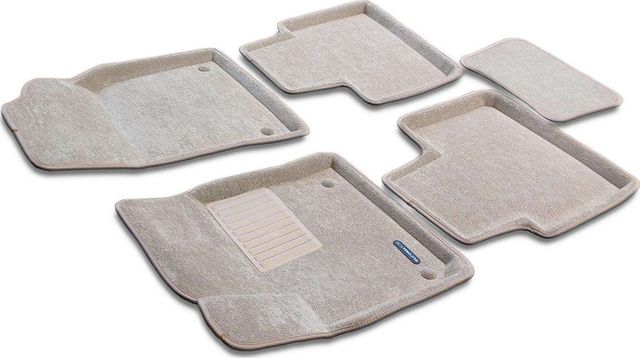 Коврики текстильные Euromat 3D Business для салона Geely Monjaro 2021-2026 БЕЖЕВЫЕ. Артикул EMC3D-001412T