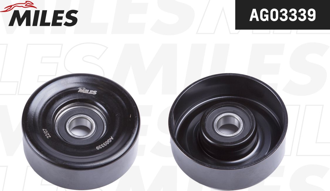 Направляющий (ведущий) ролик приводного поликлинового ремня Miles. Артикул AG03339