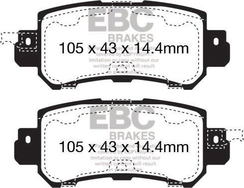 Тормозные колодки EBC Brakes. Артикул DP42135R