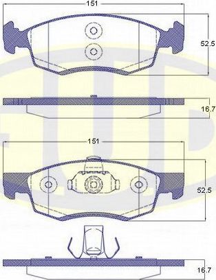 Тормозные колодки G.U.D.. Артикул GBP017232