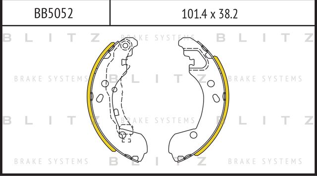 Колодки тормозные LADA VESTA 15- задн. (Blitz). Артикул BB5052