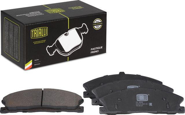 Тормозные колодки Trialli (Low-Metallic) передние для Ford Explorer V 2010-2019. Артикул PF 4209