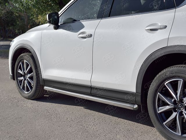 Защита порогов RusStal труба d63 (вариант 3) для Mazda CX-5 II 2017-2026. Артикул M5T-0027983