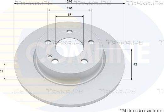 Тормозной диск Comline COATED. Артикул ADC5097