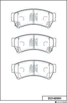 Тормозные колодки MK Kashiyama передние для FAW Besturn B70 2014-2014. Артикул D3146MH