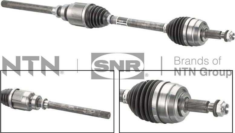 Полуось (привод в сборе, приводной вал) NTN / SNR передняя правая для Dacia Duster II 2019-2026. Артикул DK55.291