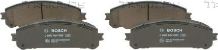 Тормозные колодки Bosch (Low-Metallic) передние для Lexus RX III 2008-2015. Артикул 0 986 494 686
