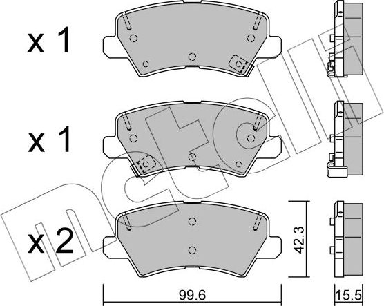 Тормозные колодки Metelli. Артикул 22-1166-0