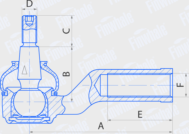 Наконечник рулевой тяги Finwhale правый для Ford Focus II 2004-2012. Артикул TRE707