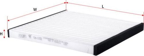 Салонный фильтр Sakura. Артикул CA-1102