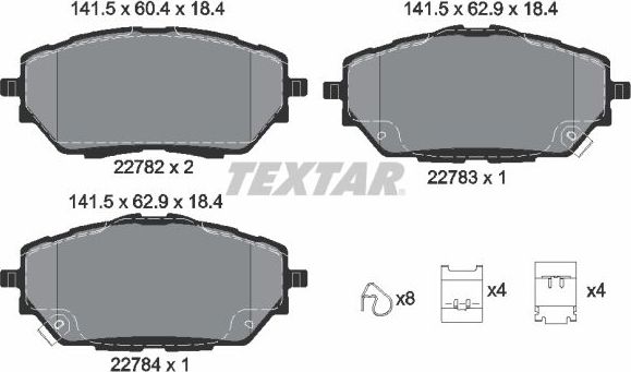 Тормозные колодки Textar Q+. Артикул 2278201