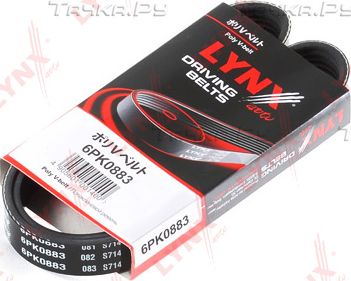 Приводной ремень поликлиновой LYNXauto для Nissan Cefiro A31 1994-1999. Артикул 6PK0883