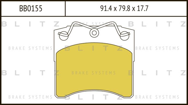 Колодки тормозные VW TRANSPORTER 90- перед. (Blitz). Артикул BB0155