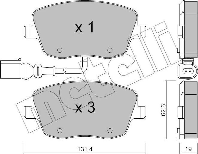 Тормозные колодки Metelli. Артикул 22-0547-1