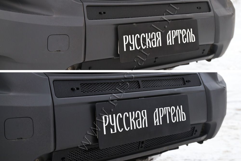 Защитная сетка и заглушка Русская Артель решетки переднего бампера для Fiat Ducato III 2014-2026 кузов 290. Артикул SRF-134082