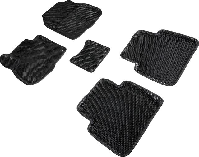 Коврики Seintex 3D EVA ромб для салона Honda CR-V V 2016-2026 ЧЕРНЫЕ. Артикул 95295