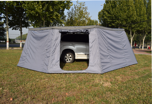 Стенки РИФ к автомобильной веерной маркизе (тамбур) 2.3х2 м, (правые) увеличенные, Черные. Артикул RIFAN042023822.SET