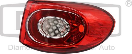 Фонарь задний DPA правый для Volkswagen Tiguan I 2007-2018. Артикул 99451794202