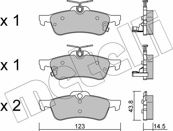 Тормозные колодки Metelli. Артикул 22-0556-1