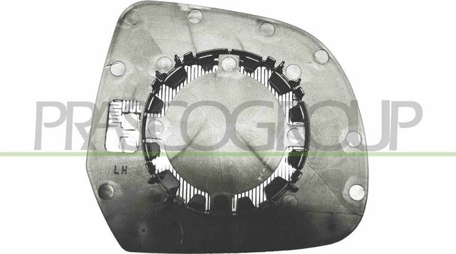 Зеркальное стекло бокового зеркала Prasco левое для Dacia Dokker I 2012-2026. Артикул DS0147514