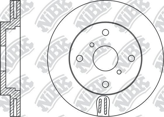 Тормозной диск NiBK передний для Toyota bB I 2000-2005. Артикул RN1482