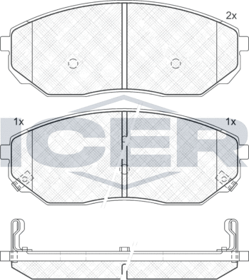 Тормозные колодки Icer. Артикул 181606
