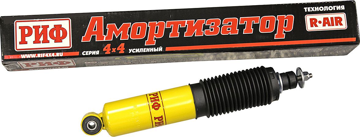 Амортизатор РИФ (R-AIR) усиленный передний штатный для Mitsubishi L200 1996-2005, лифт 0-40 мм. Артикул SA216