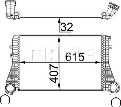 Интеркулер Mahle Behr для Volkswagen Jetta V 2005-2010. Артикул CI 83 000S