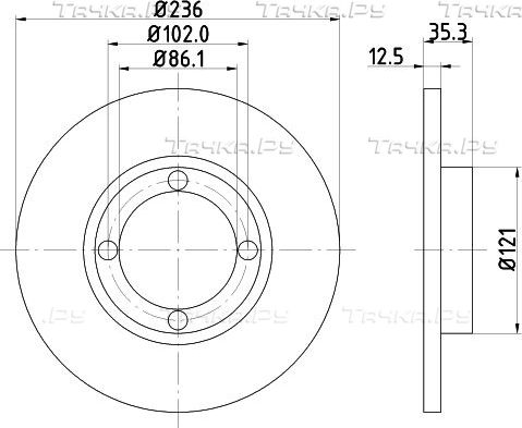 Тормозной диск Nisshinbo. Артикул ND6046K