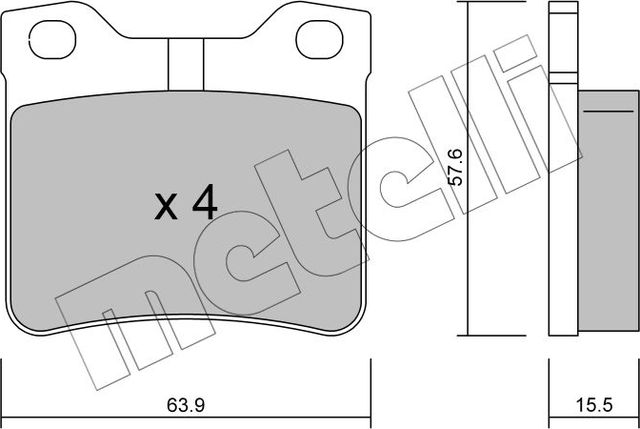 Тормозные колодки Metelli. Артикул 22-0192-1