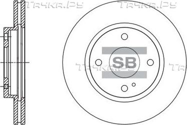 Тормозной диск Sangsin Hi-Q передний для Ford Fiesta VI 2008-2019. Артикул SD5306